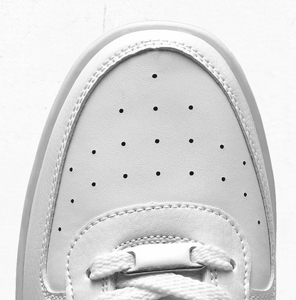 Mens All White Trainers White Mens Trainers Toe Close Up