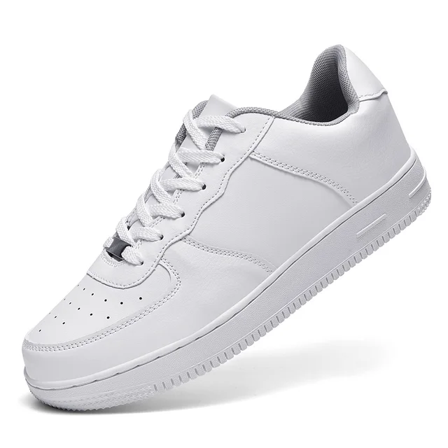 Mens All White Trainers White Mens Trainers Angled Product Image