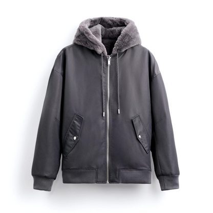 ELEWHVTË | Black Viper Coat Product Image Grey Front