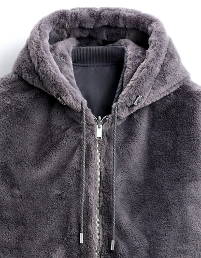 ELEWHVTË | Black Viper Coat Product Image Grey Collar