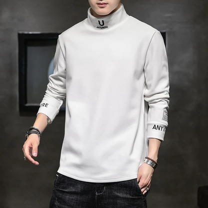 ELEWHVTË™ | Anywhere Turtleneck Men's All-White Turtleneck Model Image Front