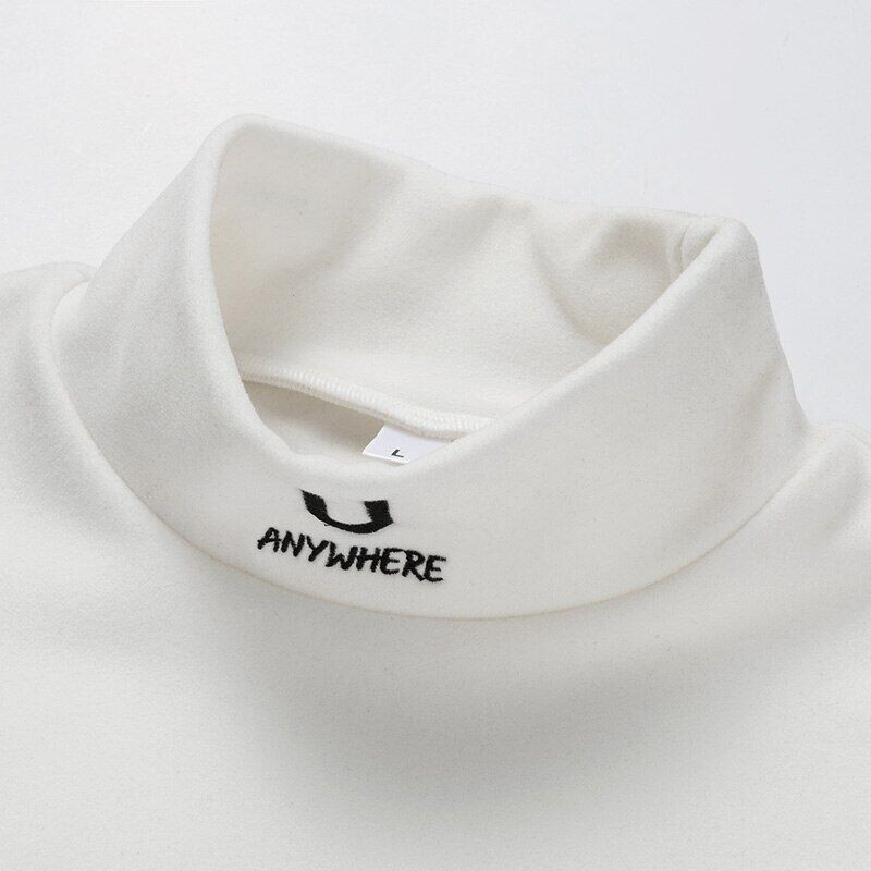 ELEWHVTË™ | Anywhere Turtleneck Men's All-White Turtleneck Product Image Front Collar