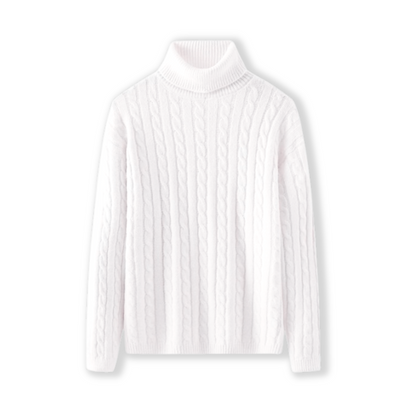 ELEWHVTË™ | Classic Turtleneck Men's All-White Turtleneck Product Image Front