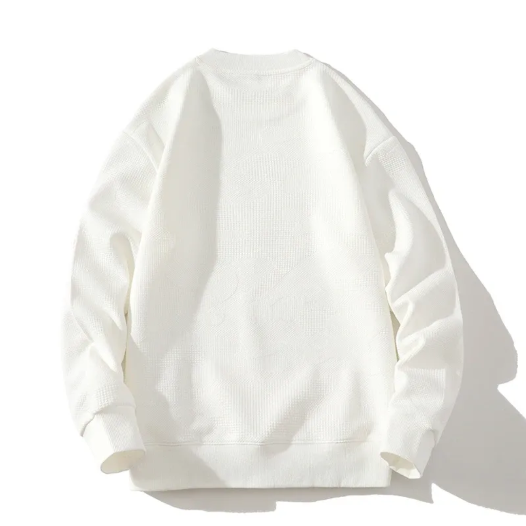 ELEWHVTË™ | Crewneck Sweater Men's White Sweater Product Image Back