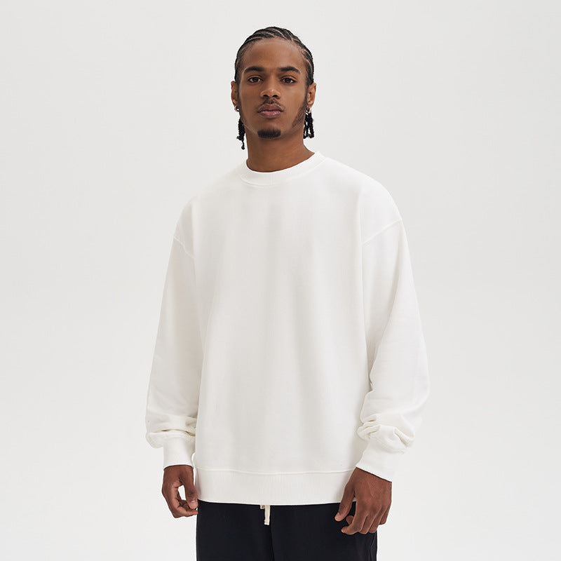 ELEWHVTË™ | Loose Sweater Men's White Sweater Model Image Front