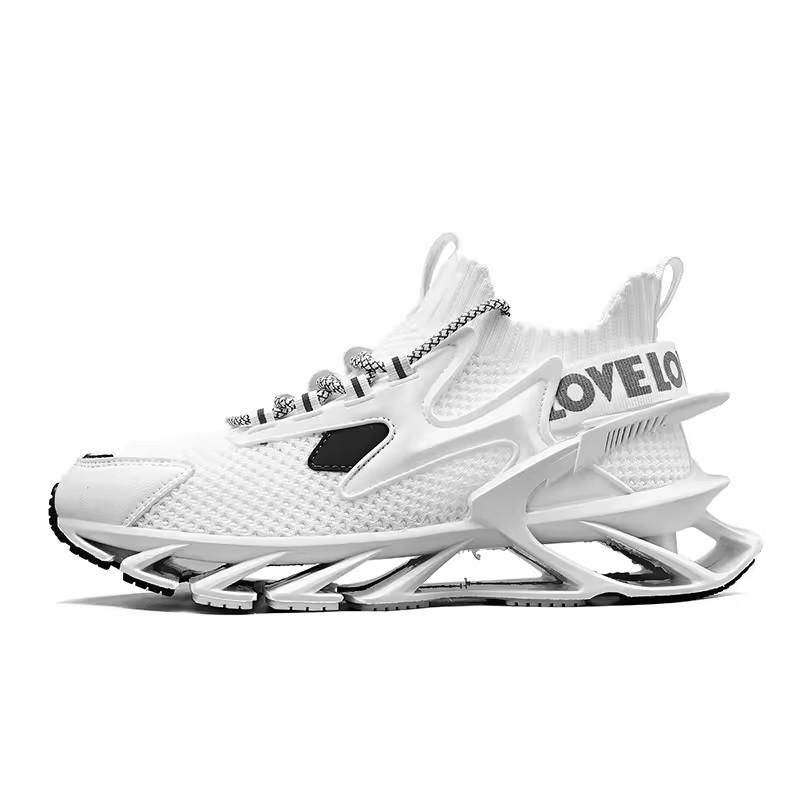 ELEWHVTË™ | Love Sneakers White Mens Mesh Sneakers Product Image Side