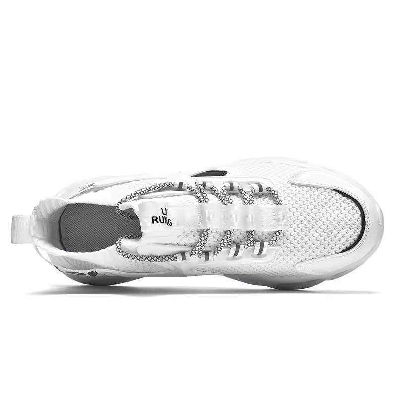 ELEWHVTË™ | Love Sneakers White Mens Mesh Sneakers Product Image Top