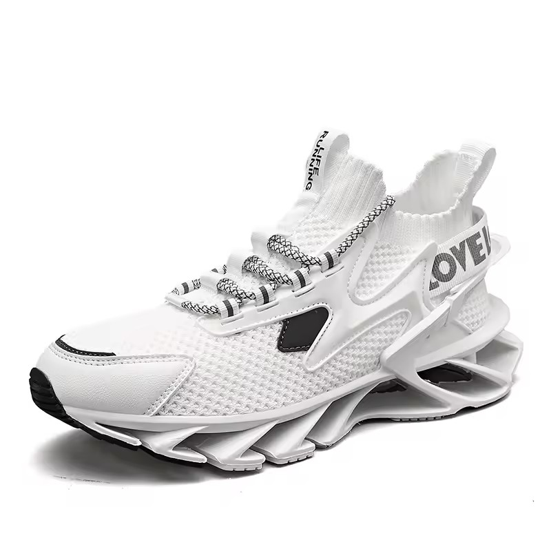 ELEWHVTË™ | Love Sneakers White Mens Mesh Sneakers Product Image Side