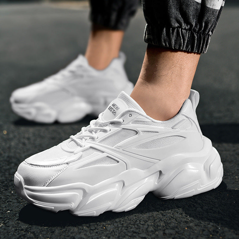 ELEWHVTË™ | New IHSTA WHVTE Sneakers White Mens Mesh Sneakers Model Image Side