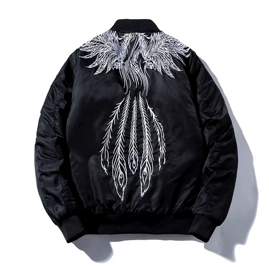 ELEWHVTË™ | Night Feather Jacket Silver Product Image Back