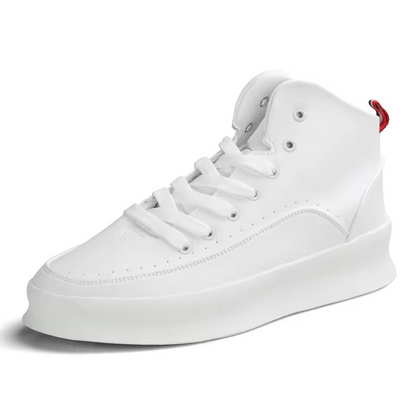 ELEWHVTË™ Retro High-Top Sneakers White Mens High Top Sneakers Product Image