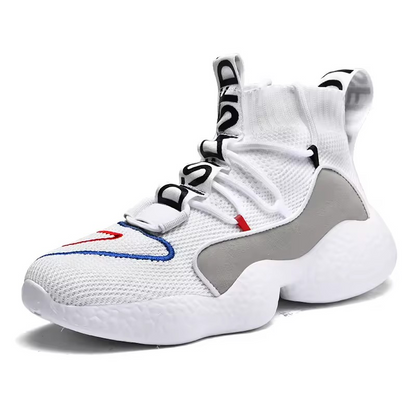 ELEWHVTË™ | SFD High-Top Sneakers White Mens High Top Sneakers Product Image