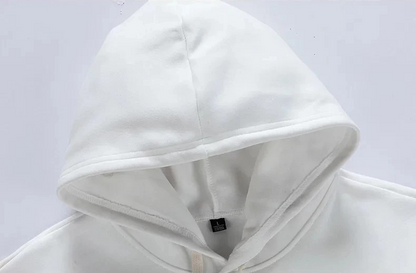 ELEWHVTË™ | Thinking Life Hoodie Men's All-White Hoodie Product Image Hood