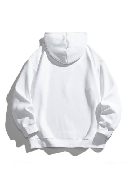 ELEWHVTË™ | Thinking Life Hoodie Men's All-White Hoodie Product Image Back