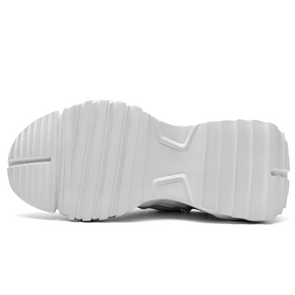 Mens Glacier Sneakers White Mens Mesh Sneakers Product Image Sole View