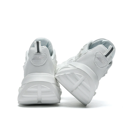 Mens Glacier Sneakers White Mens Mesh Sneakers Product Image View From Behind