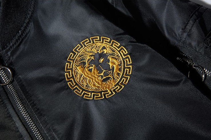 Black Lion WInter Jacket Golden Emblem Front