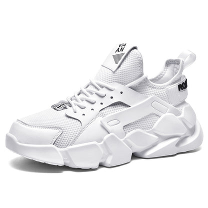 Mens RAVR Sneakers All-White Mens Mesh Sneakers Product Image Side