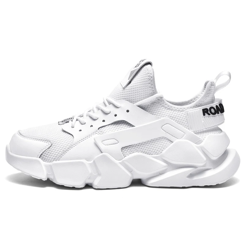 Mens RAVR Sneakers All-White Mens Mesh Sneakers Product Image