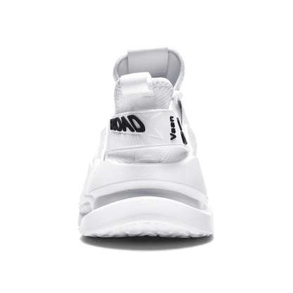 Mens RAVR Sneakers All-White Mens Mesh Sneakers Product Image Heel