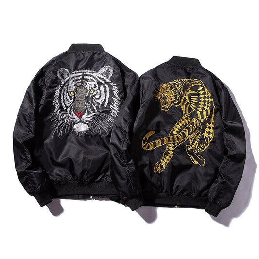 Tiger Winter Jacket Both Gold and Silver Editions Back View