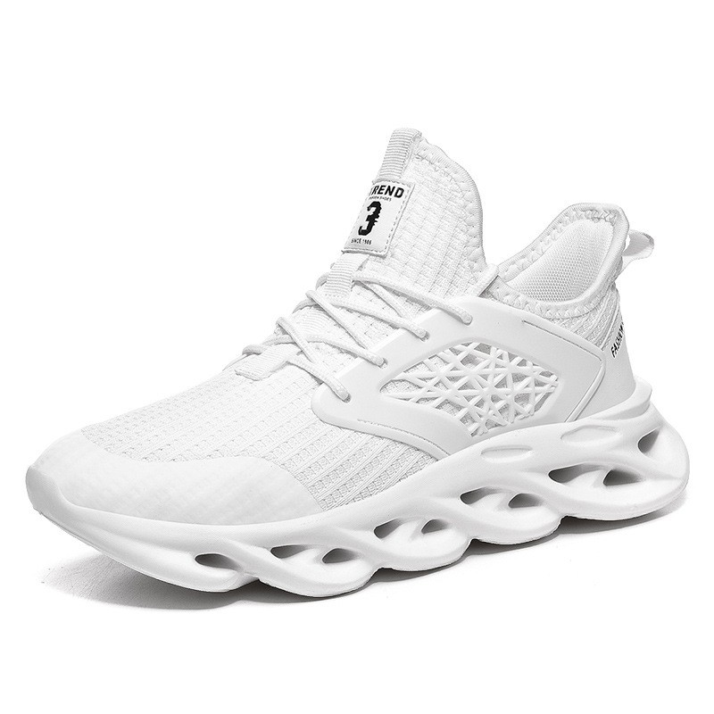 ELEWHVTË™ Trend Mesh Sneakers White Mens Mesh Sneakers Product Image Side