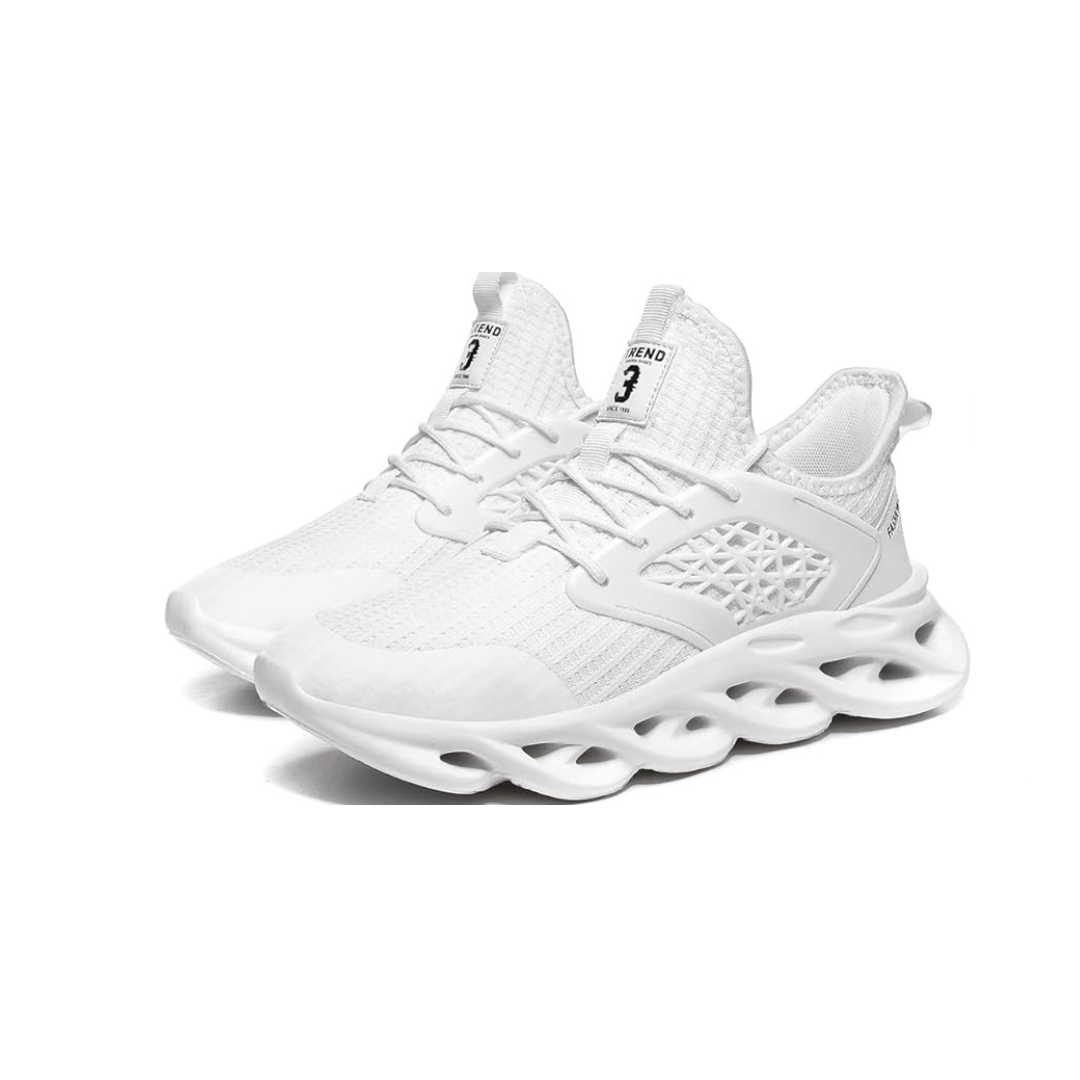 ELEWHVTË™ Trend Mesh Sneakers White Mens Mesh Sneakers Product Image Side