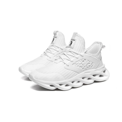 ELEWHVTË™ Trend Mesh Sneakers White Mens Mesh Sneakers Product Image Side