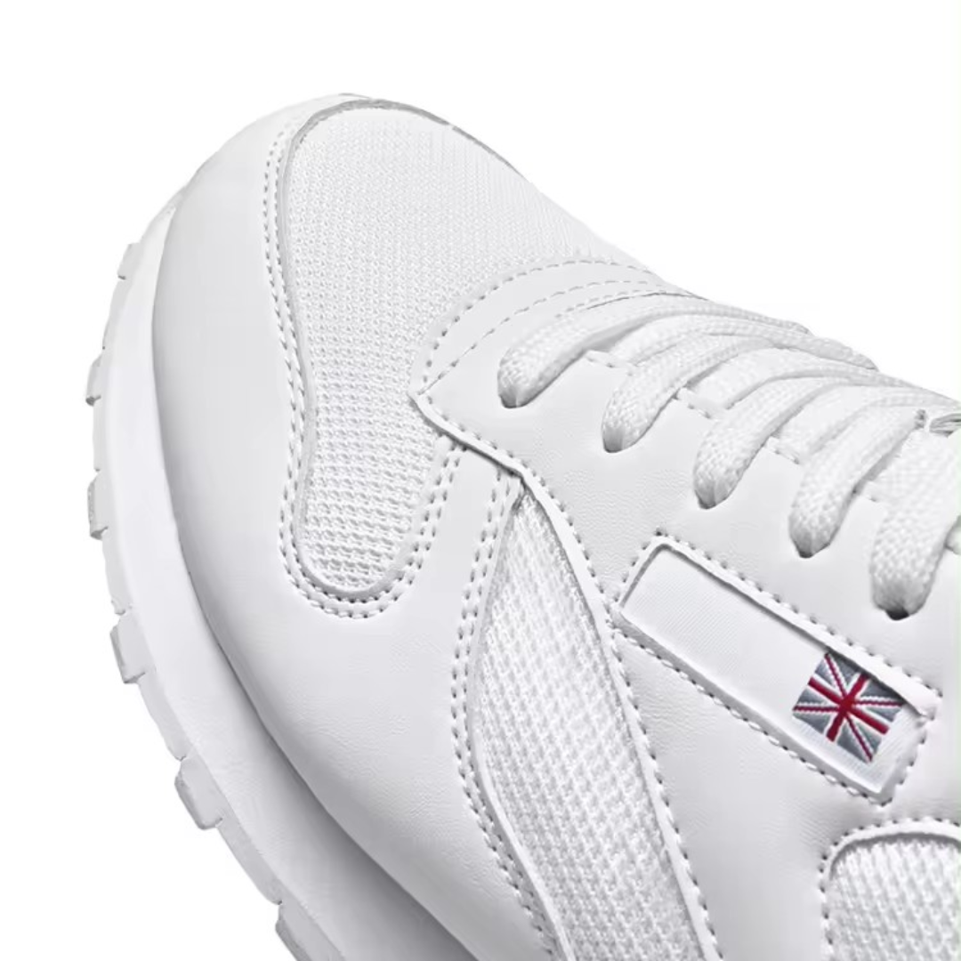 Mens Union Jack Sneakers White Mens Mesh Sneakers Product Image Toe