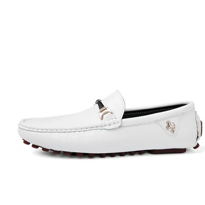 ELEWHVTË™ | White Gold Loafers