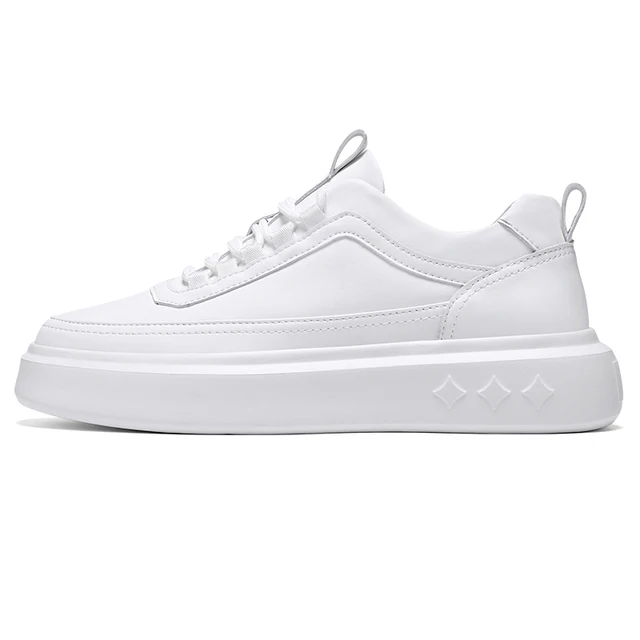 Mens All-White Star Trainers White Mens Trainers Product Image Side