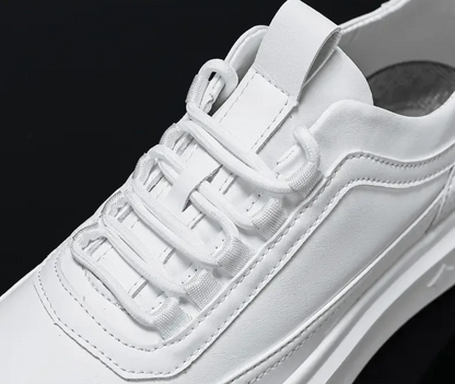 Mens All-White Star Trainers White Mens Trainers Product Image Laces