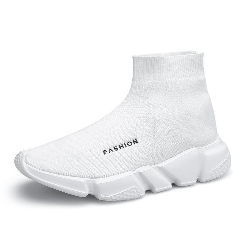 ELEWHVTË™ | Whvte Sock High-Top Sneakers White Mens High Top Sneakers Product Image Side